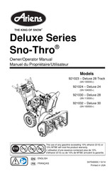 Ariens Sno-Thro 921024 - Deluxe 24 Owner's/Operator's Manual