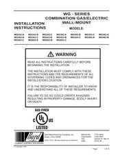 Bard WG302-A Installation Instructions Manual