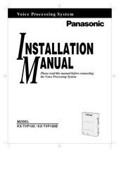 Panasonic KX-TVP100 Installation Manual