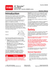 Toro Recycler 20017 Operator's Manual