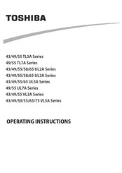 Toshiba 43UL2A Series Operating Instructions Manual