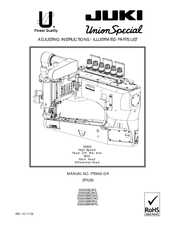 JUKI UnionSpecial 35800BLWG Adjusting Instructions / Illustrated Parts List
