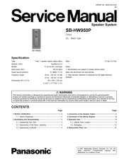 Panasonic SB-HW950P Service Manual
