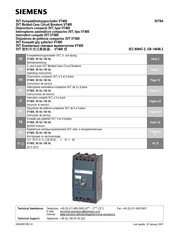 Siemens 3VT84 Operating Instructions Manual
