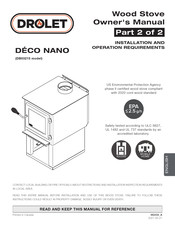 Drolet DECO NANO Escape 1200 Owner's Manual