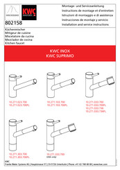 KWC INOX 10.271.023.700FL Installation And Service Instructions Manual