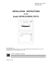 Kodak HEALTH SCIENCES MINILOADER 2 Plus Low Voltage M35-M Installation Instructions Manual
