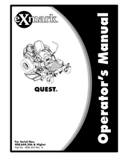 Exmark QUEST 408 Operator's Manual