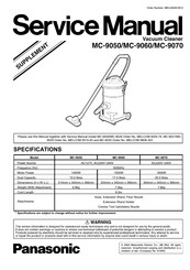 Panasonic MC-9050 Service Manual