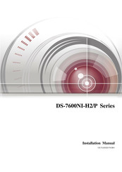 HIKVISION DS-7600NI-H2/8P Series Installation Manual