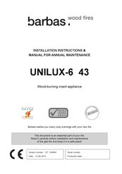 Barbas UNILUX-6 43 Installation Instructions & Manual For Annual Maintenance