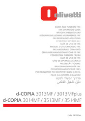 Olivetti d-COPIA 3013MFplus Operation Manual