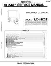 Sharp LC-15C2E Service Manual
