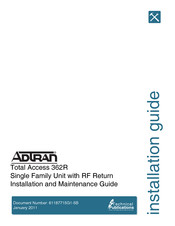 Adtran Total Access 362R Installation And Maintenance Manual
