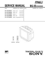 Sony KV-XF34M50 Service Manual