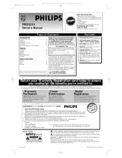 Philips PR0930X Owner's Manual
