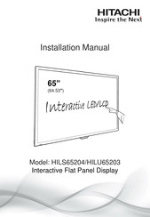 Hitachi HILU65203 Installation Manual