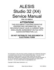 Alesis 8-31-0063-A Service Manual