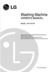 LG WF-T1477TP Owner's Manual