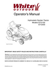 White Outdoor GT-2150 Operator's Manual