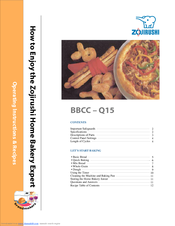 Zojirushi BBCC-Q15 Operating Instructions & Recipes