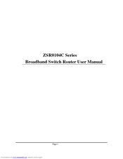 Zonet ZSR0104CP User Manual