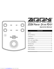 Zoom Power Drive PD-01 Operation Manual