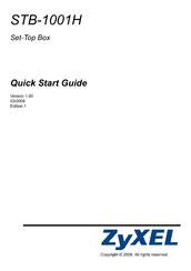 ZyXEL Communications STB-1001H Quick Start Manual