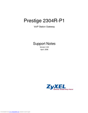 ZyXEL Communications Prestige 2304R-P1 Support Notes