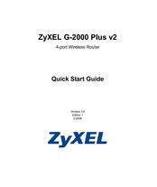 ZyXEL Communications ZyAir G-2000 PlusV2 Quick Start Manual