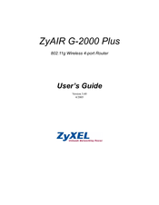 ZyXEL Communications ZyAIR G-2000 Plus User Manual