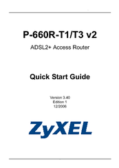 ZyXEL Communications P-660R-T2 V2 Quick Start Manual