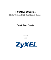 ZyXEL Communications P-661HW-D Series Quick Start Manual