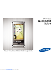 Samsung Omnia I900 Quick Start Manual