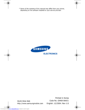 Samsung SGH-P730 User Manual