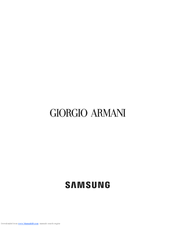 Samsung Giorgio Armani B7620 User Manual