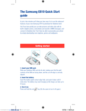 Samsung SGH-E818 Quick Start Manual