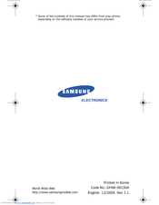 Samsung SGH-E850 User Manual
