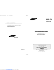 Samsung LA23R51BX Owner's Instructions Manual