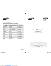 Samsung LE40M73BD Owner's Instructions Manual