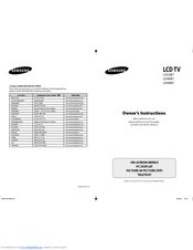 Samsung LE32N73BD Owner's Instructions Manual