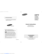 Samsung LW15M23C Owner's Instructions Manual