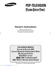 Samsung PS-37S4A Owner's Instructions Manual