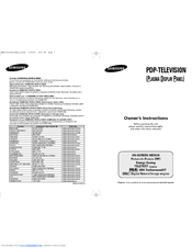 Samsung PS-50C6H Owner's Instructions Manual