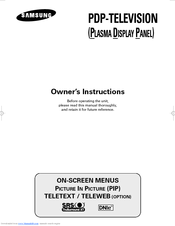 Samsung PS-42S4S Owner's Instructions Manual