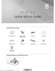 Samsung PS50B530S2W Quick Setup Manual