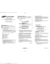 Samsung CS-21H4S Owner's Instructions Manual