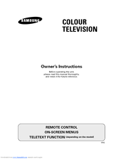 Samsung CS-21K3NT Owner's Instructions Manual