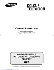 Samsung WS-32Z306T Owner's Instructions Manual