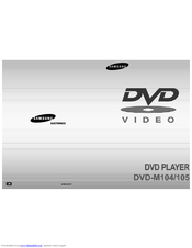 Samsung DVD-M105/XEU User Manual